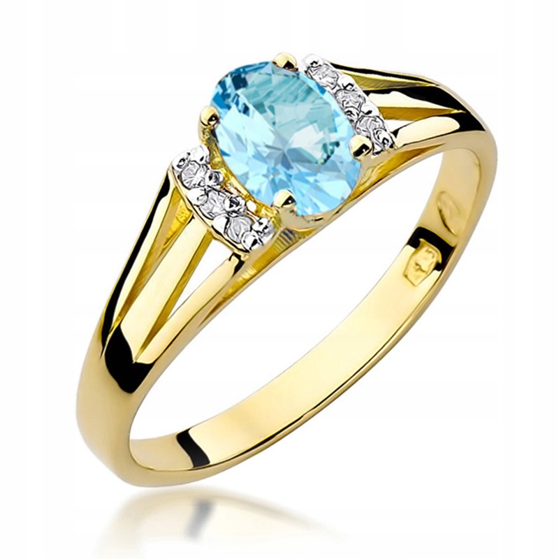 Prstýnek S Topazem a Brilianty