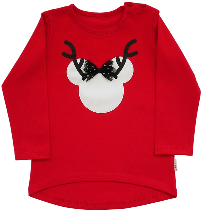 

Czerwona bluzka Świąteczna z myszką Aipi 122