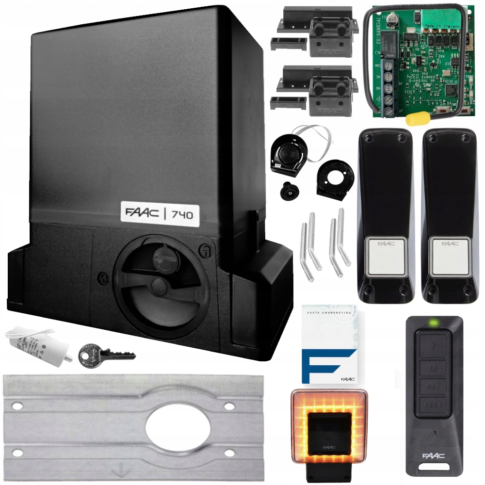 Faac 740 Delta 2 Zestaw do bramy przesuwnej do 500 kg Pilot XT4 Fds Xled