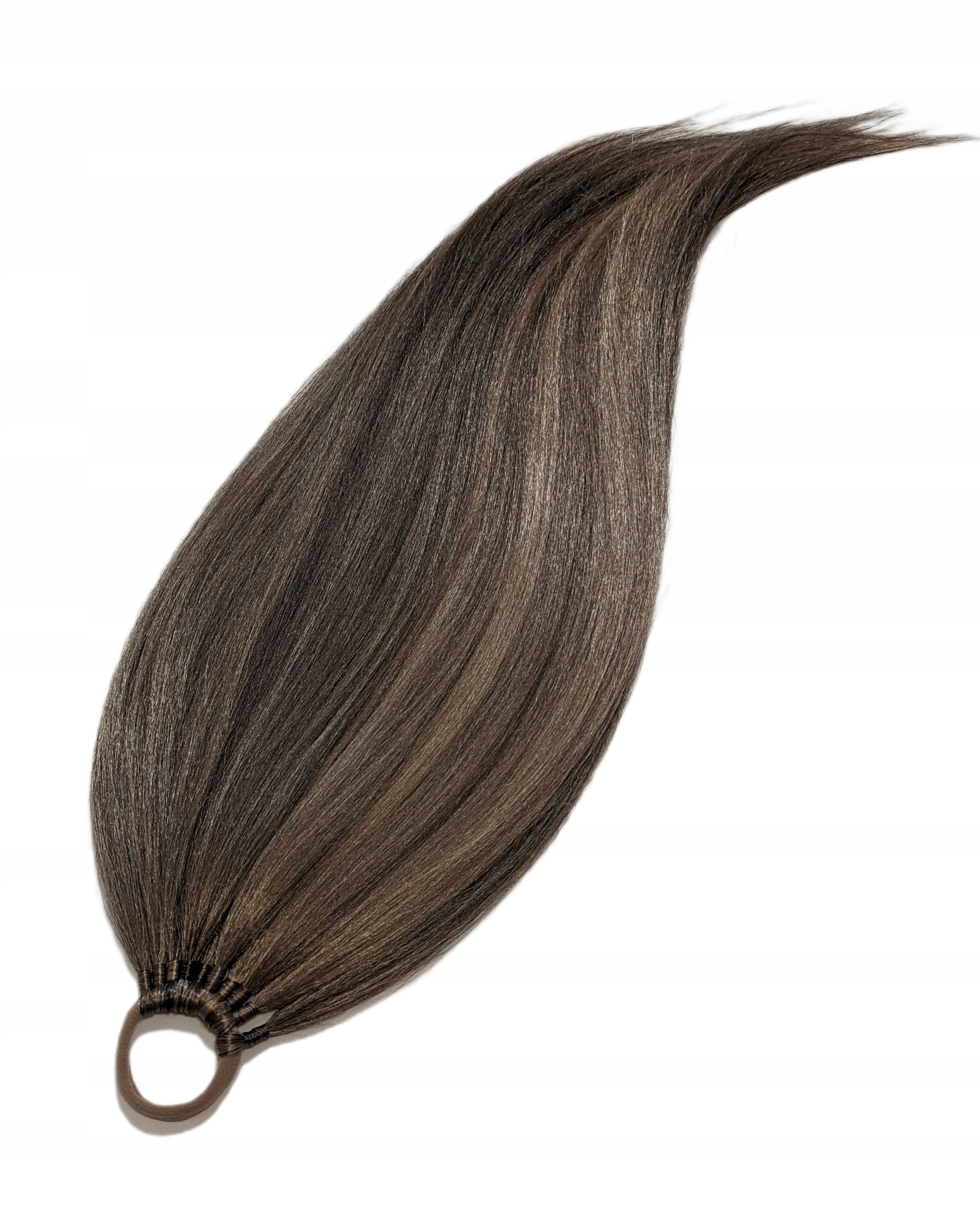 Připínací poník na gumičce, Příčesek, hnědá, Ořechová Šatka, 70 cm