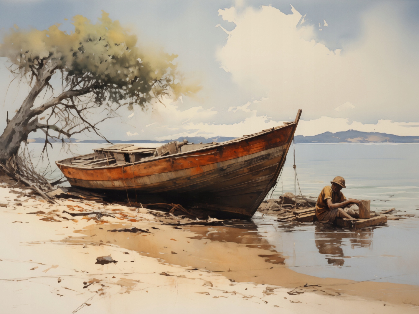 Plagát 100x75 cm Pokoj na pobreží