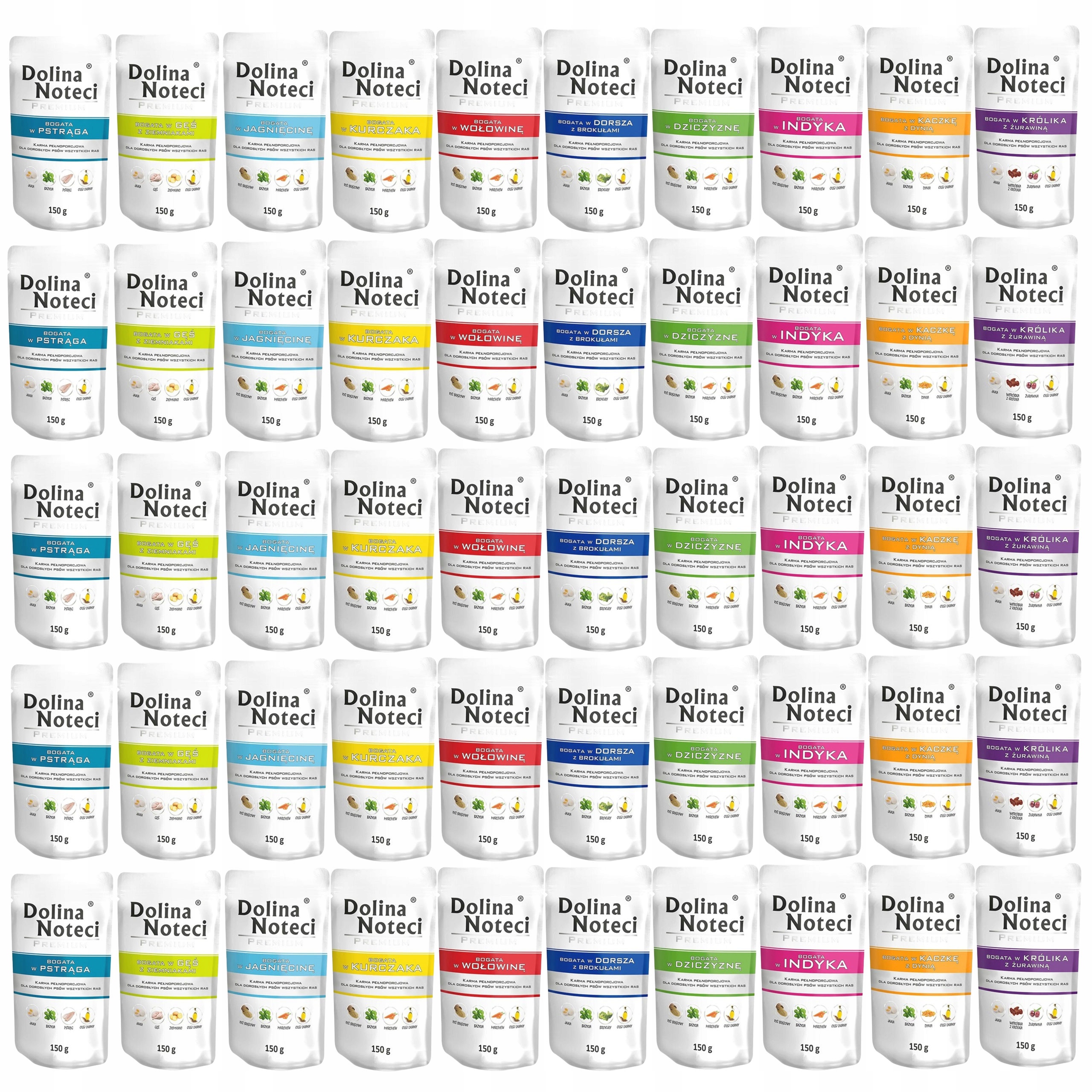 Levně Dolina Noteci Premium bezobilné Krmivo mokré pro psy mix chutí 50 x 150 g