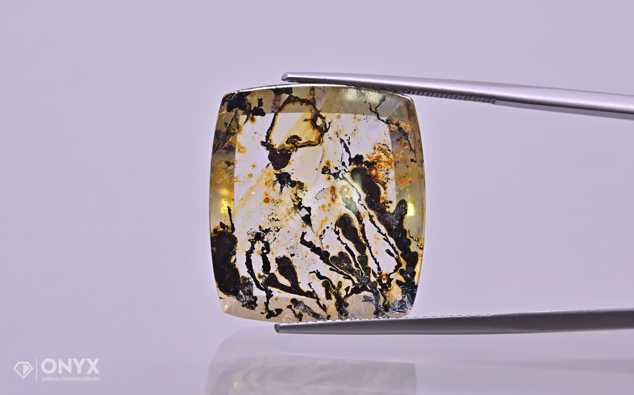 Křemen dendrit mělký cushion 21,5x19,5 mm