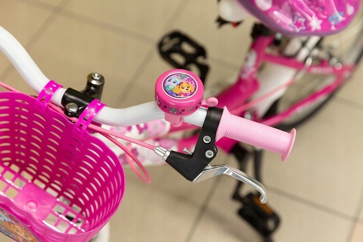 ZESTAW KOSZYK NA ROWER HULAJNOGĘ + DZWONEK ROWEROWY DLA DZIECI PSI PATROL Cechy dodatkowe elementy montażowe w zestawie