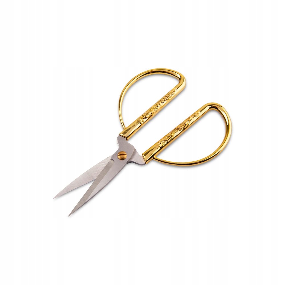 Nůžky pro domácnost 15cm ozdobná rukojeť v barvě zlata 3 ks