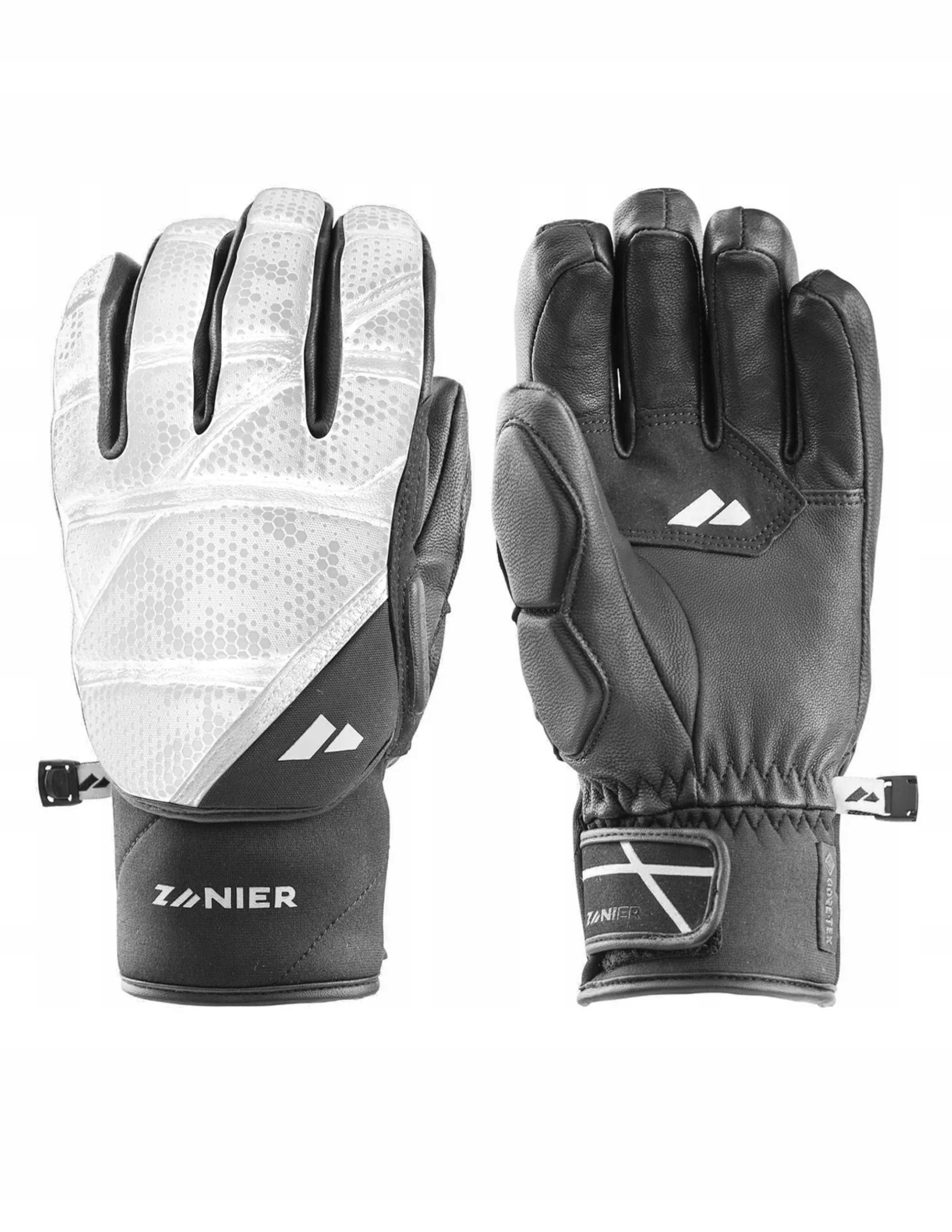 Pětiprsté lyžařské rukavice Zanier X-Treme.XGX Gore-Tex Bílé