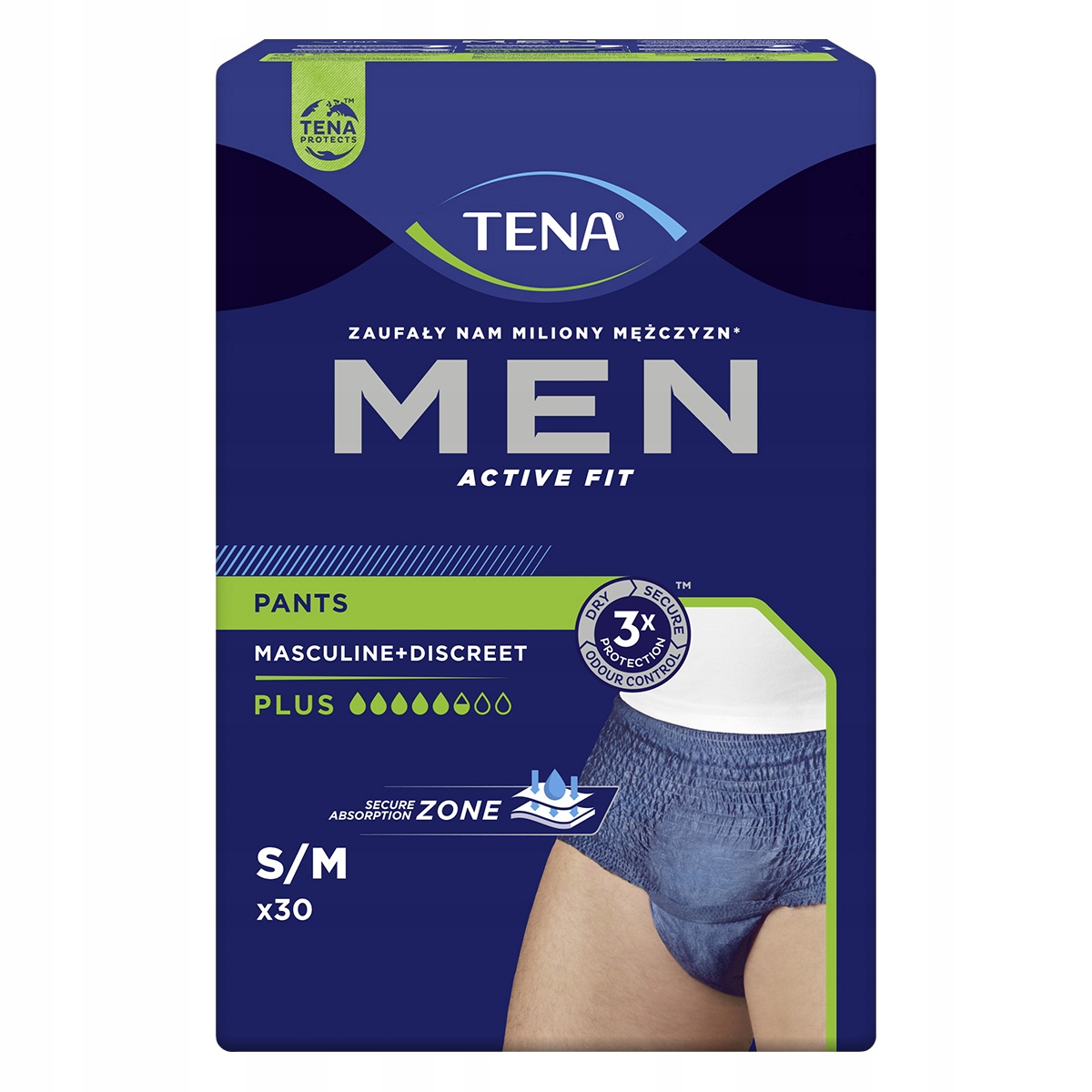 

Majtki chłonne dla mężczyzn Tena Men Pants M 30szt