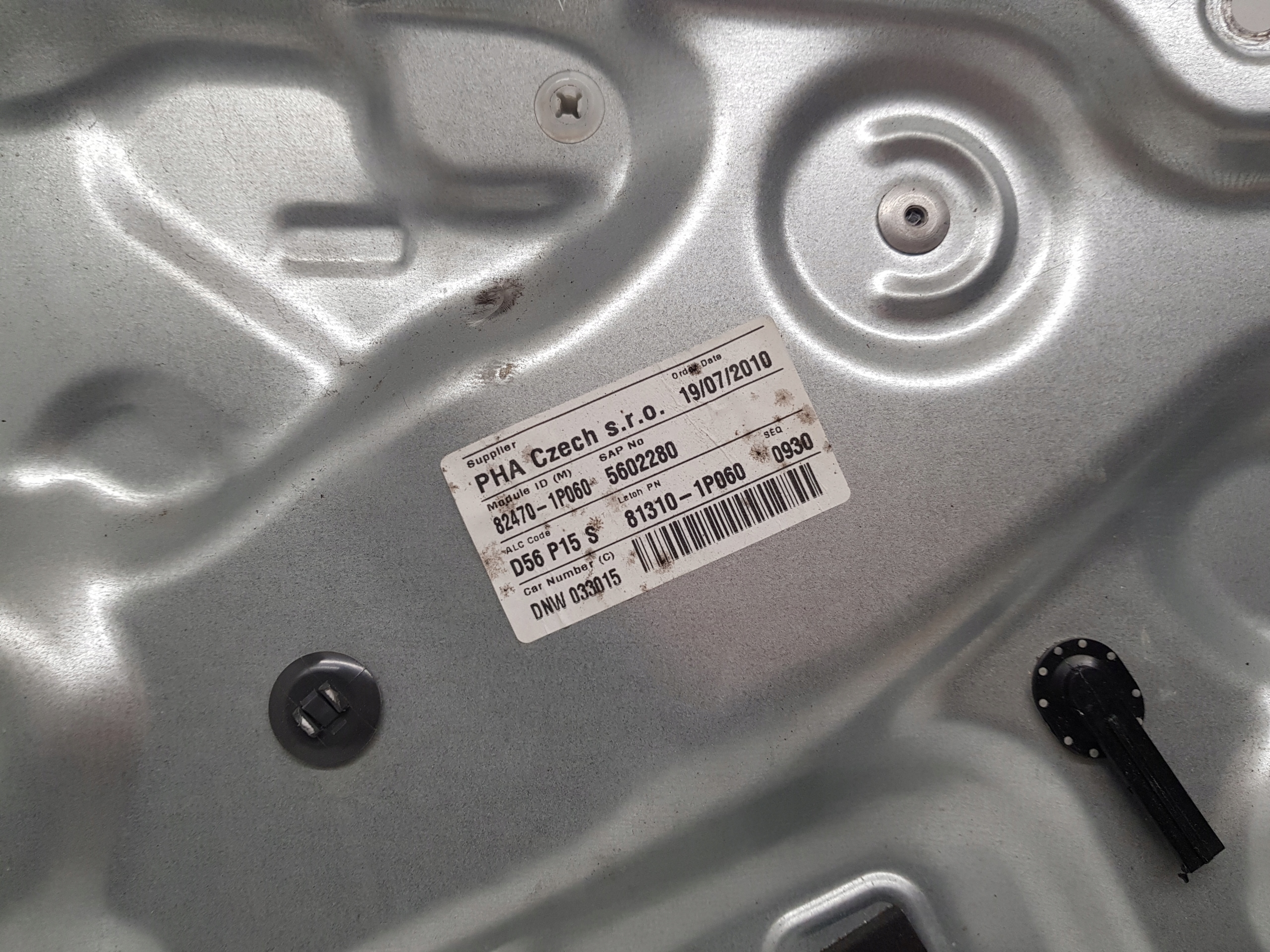 KIA VENGA IX20 mechanism window regulator left front 2009