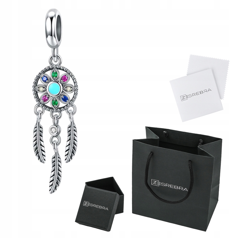 

Charms srebro 925 Łapacz Snów koralik zawieszka