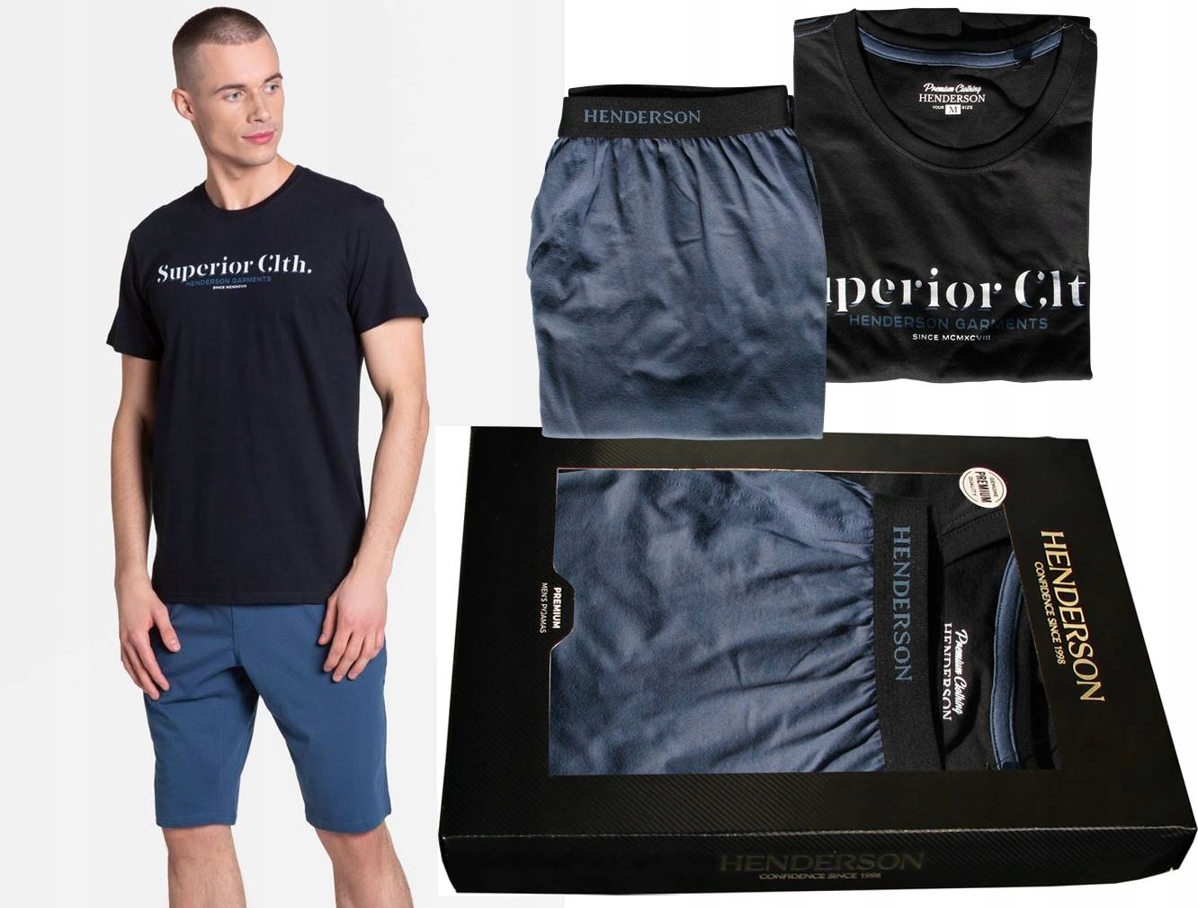 

Premium Henderson Piżama męska krótki rękaw r-M