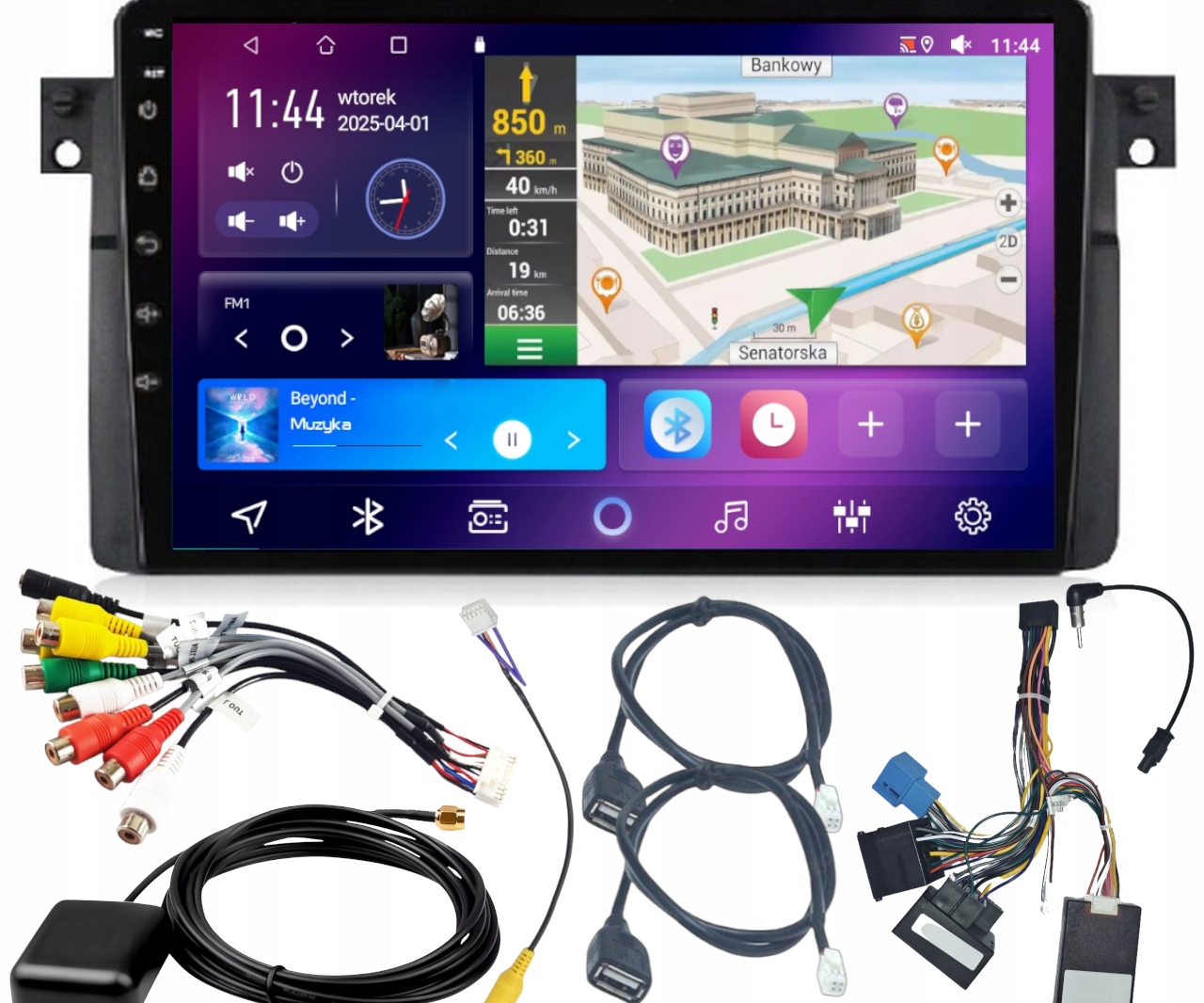 Autorádio Gps Android Bmw E46 1998-2005 Carplay Wifi Usb 4GB 64GB