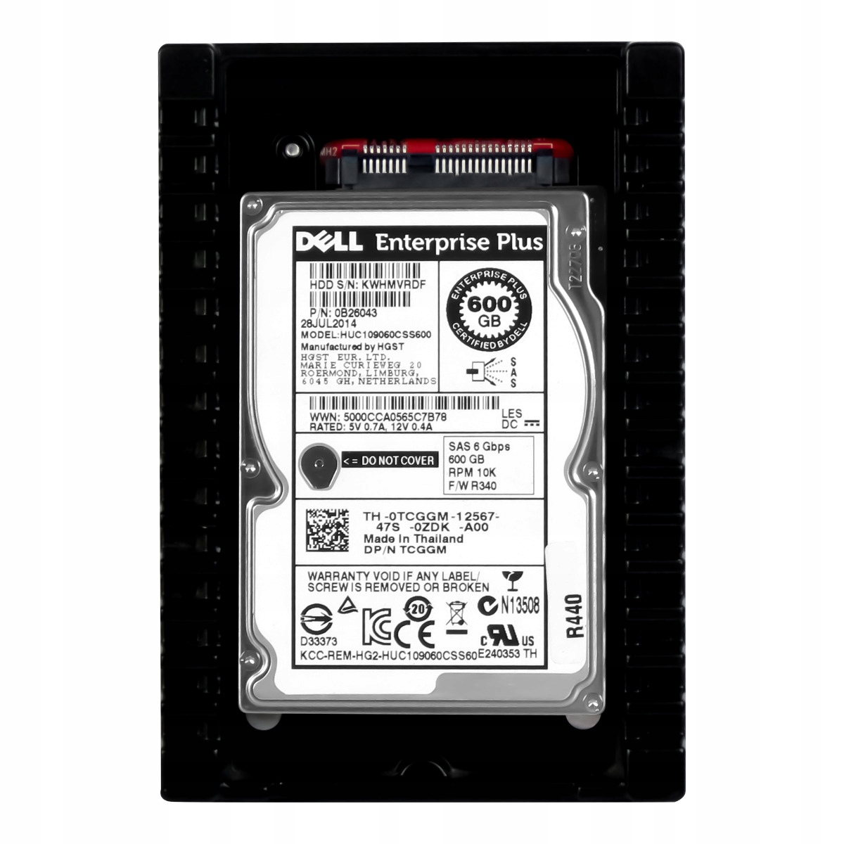 Dell 0TCGGM 600GB SAS-2 10K 3.5'' HUC109060CSS600