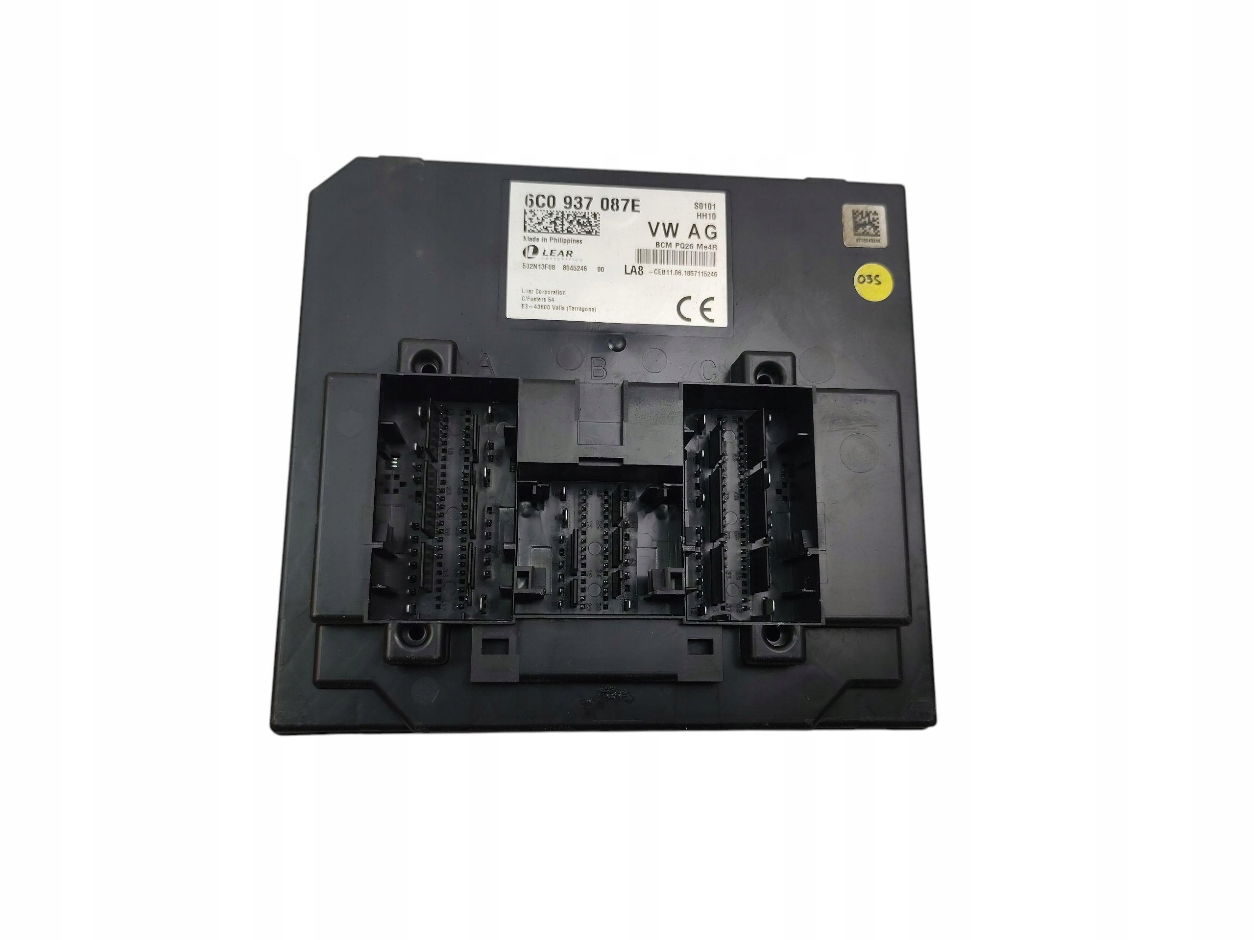 control unit compartment comfort control unit BCM SKODA FABIA III 6C0937087E
