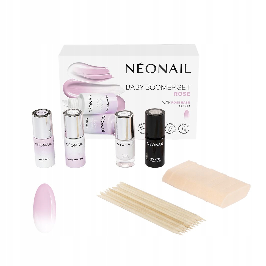 Neonail Sada pro hybridní manikúru Baby Boomer Set Rose
