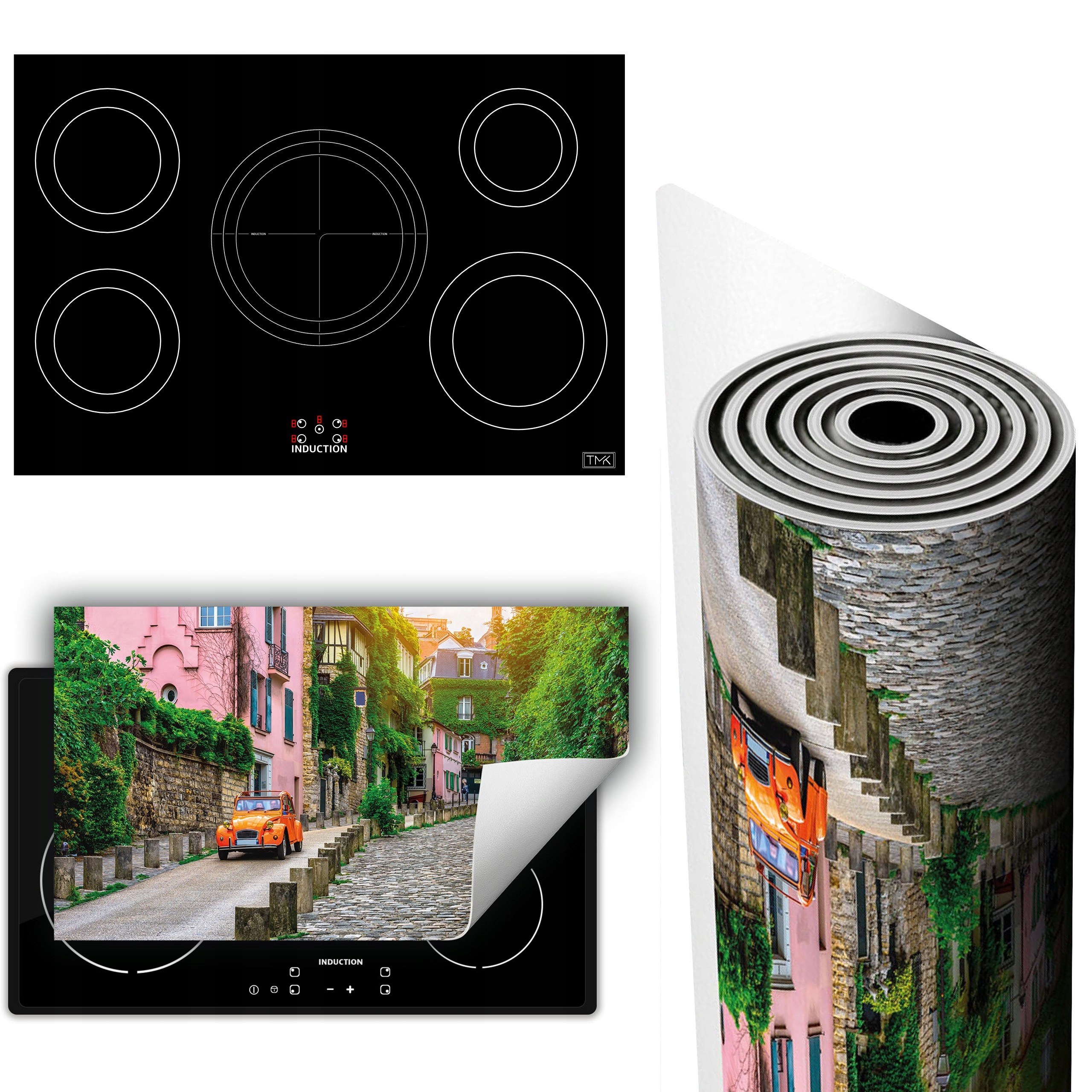 Vinylová Podložka Ochrana Kuchyňské Desky 90x52 ulice město