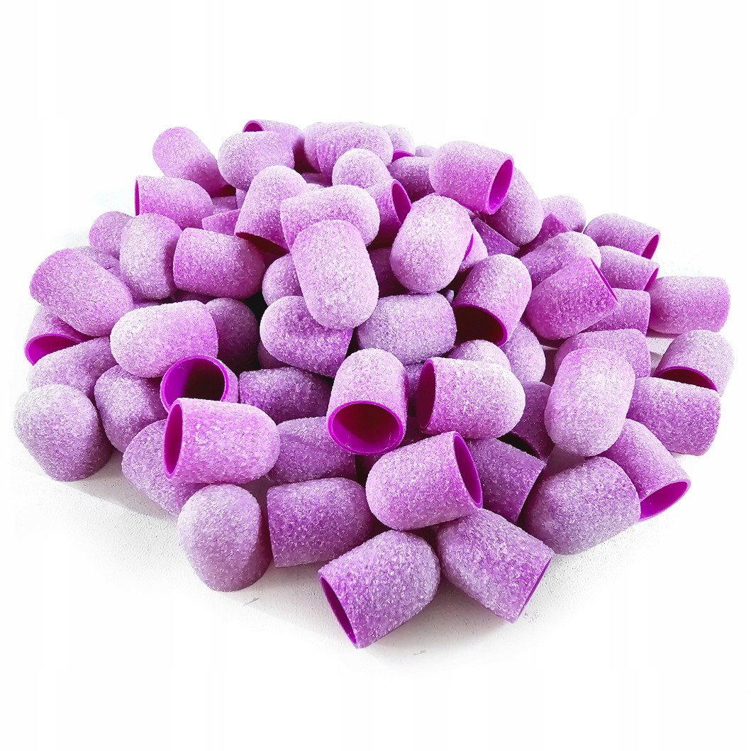 Purelac brusné krytky na pedikúru Frézy fialové 13mm #150 100 Ks