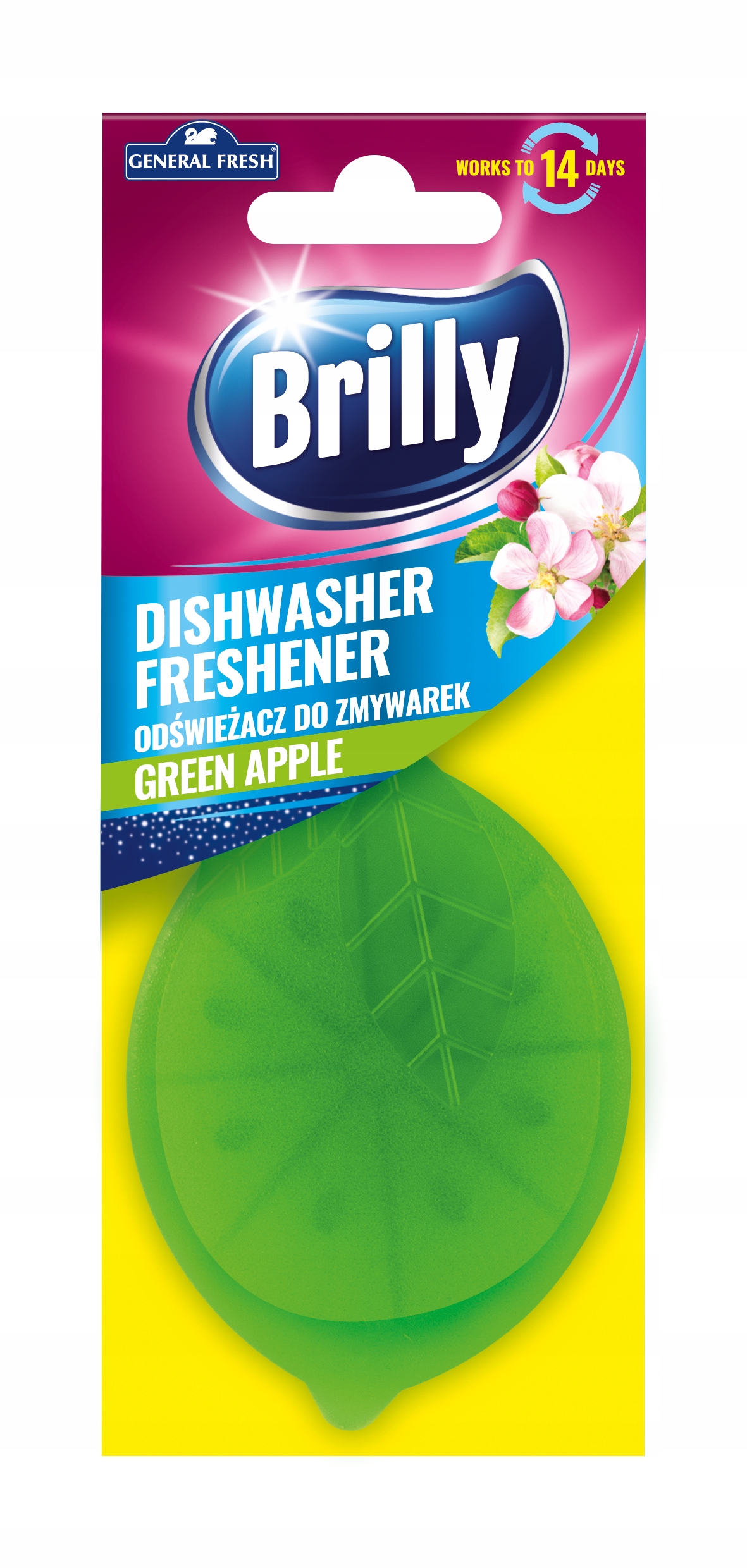 13X General Fresh, Osvěžovač do myčky nádobí, jablečný, 1 kus