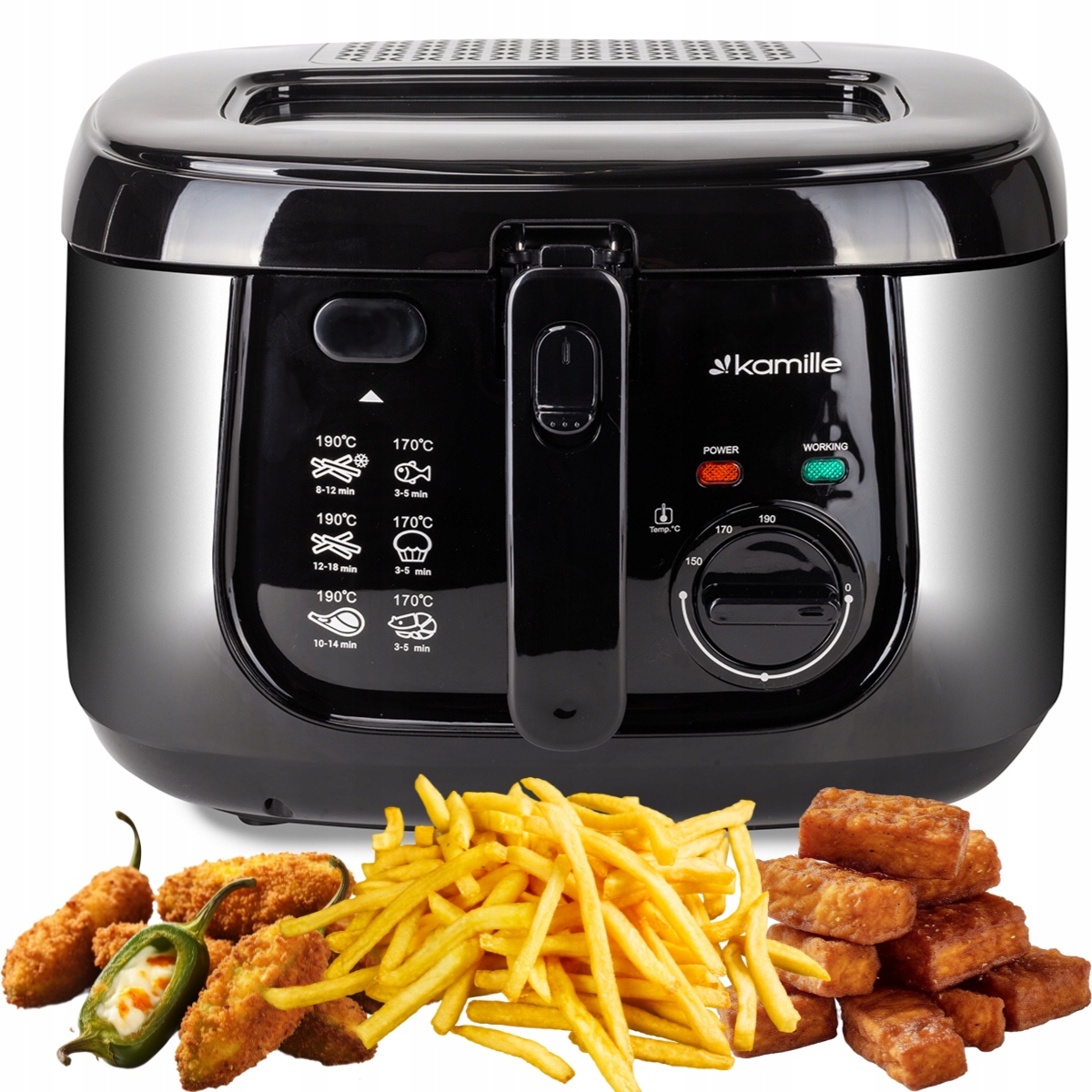 Frytkownica frytownica Olejowa Mocna 2,5L deep frying Kamille