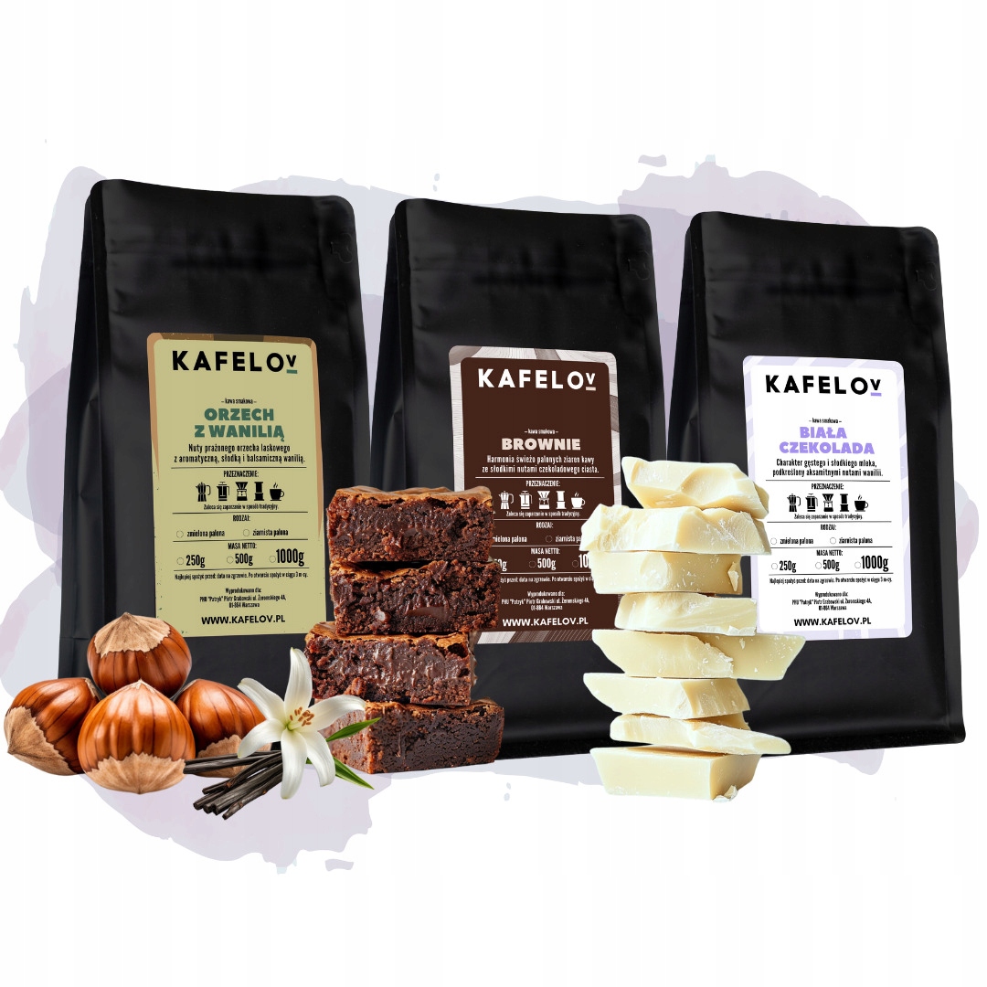 Levně Káva – chuťový set 3 x 250 g mleté kávy arabiky Kafelov