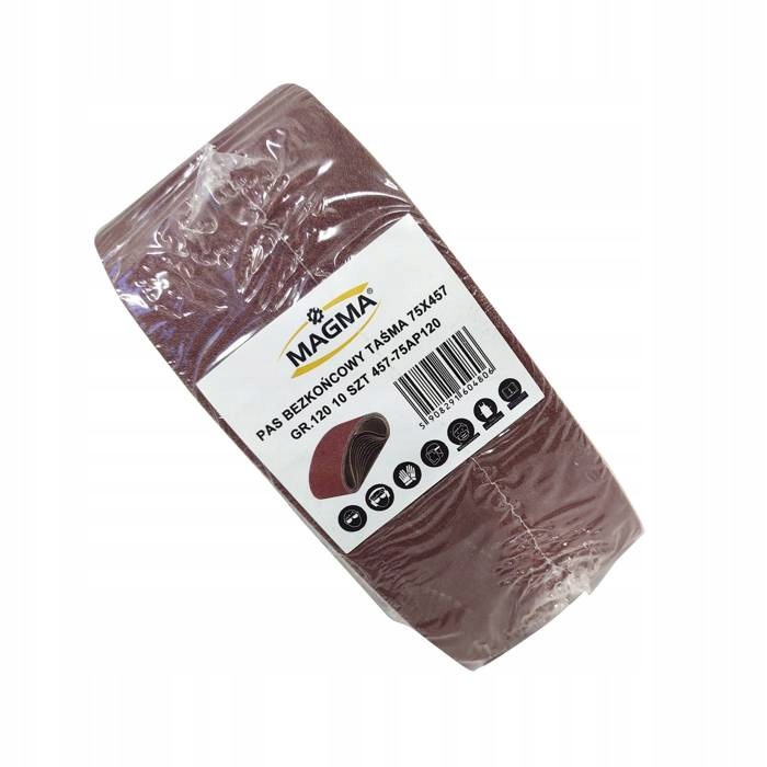 Taśma szlifierka pasy bezkońcowe 75X457 granulacja 120 10 szt