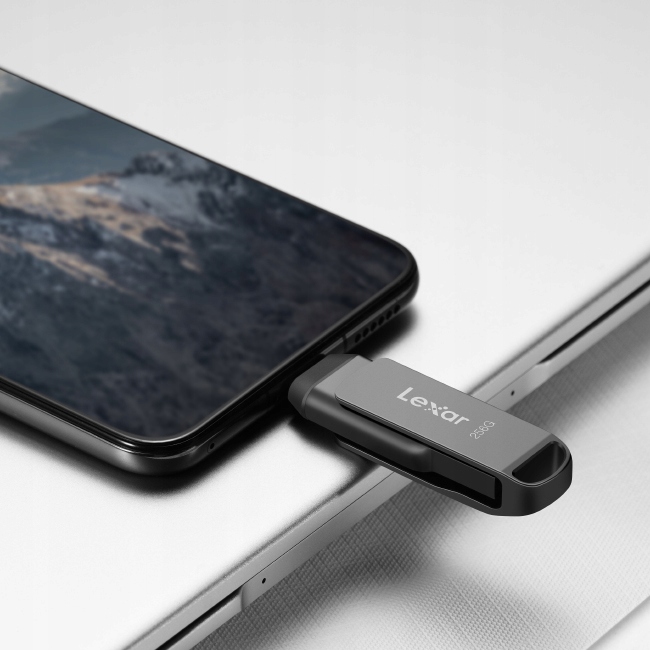 Pendrive 128 GB Lexar JumpDrive Dual Drive D400 USB 3.1 Type-C Kolor szary