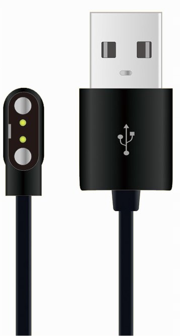 KABEL USB ZASILAJĄCY ŁADOWARKA UNIWERSALNA DO SMARTWATCH 2PIN 2,84mm