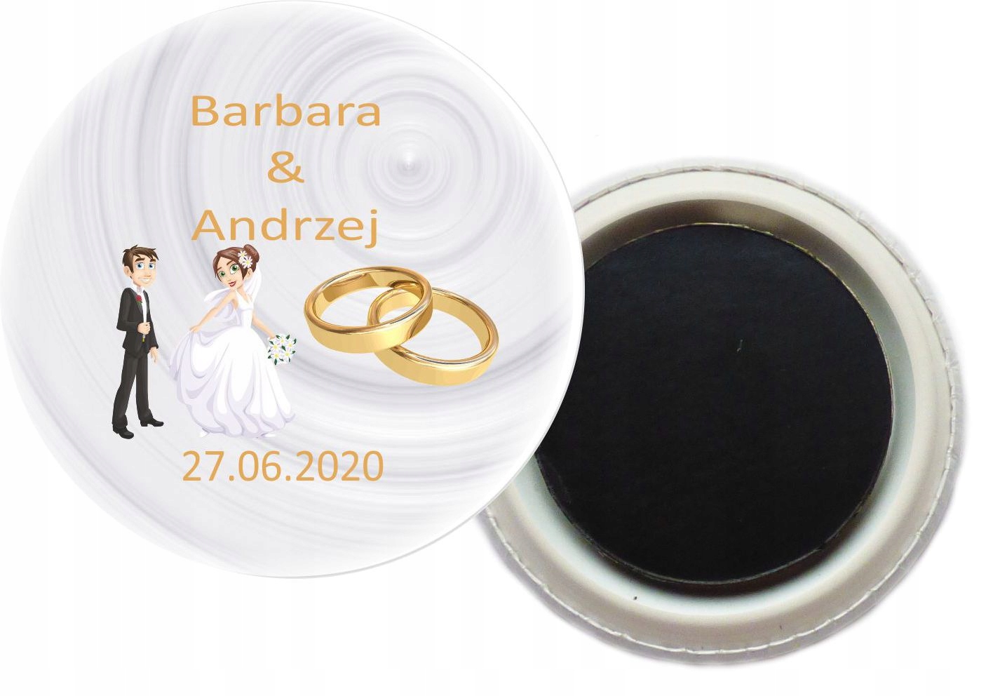 

Podziękowanie ślubne Magnes dla gości Wesele