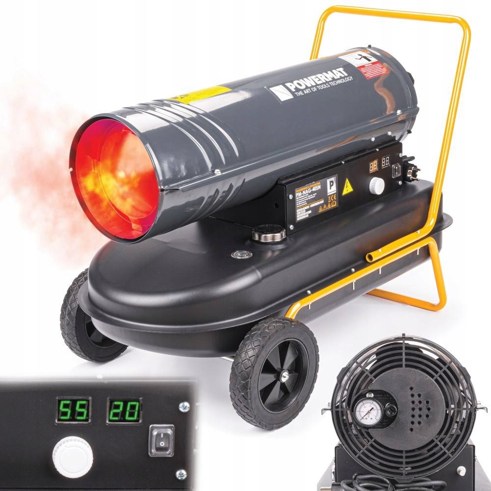 Olejový Benzínový Ohřívač Dmychadla 40 kW LCD S Termostatem Dmychadlo Kamna