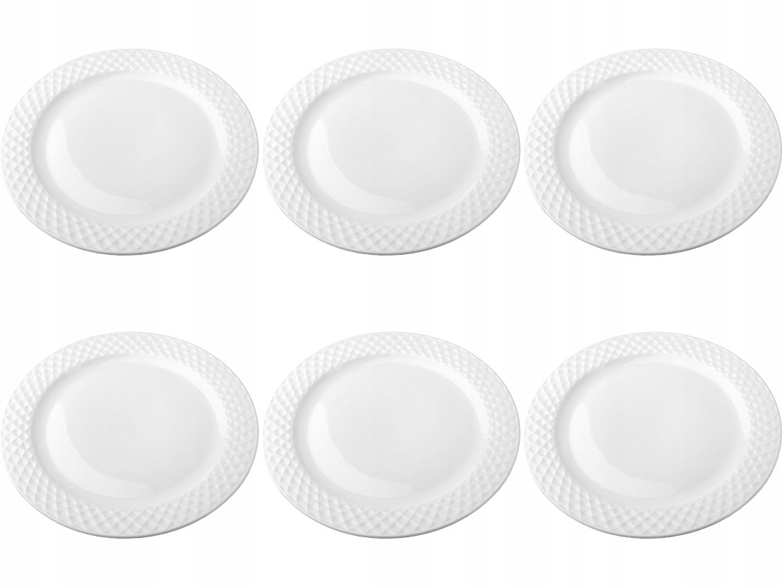 

Płaski Talerz Obiadowy Duży 26,5cm Diament 6 szt