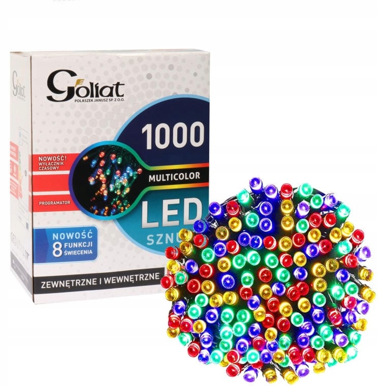 Programovatelný programátor 1000 Led vánoční osvětlení na stromeček Dlouhé venkovní Goliat