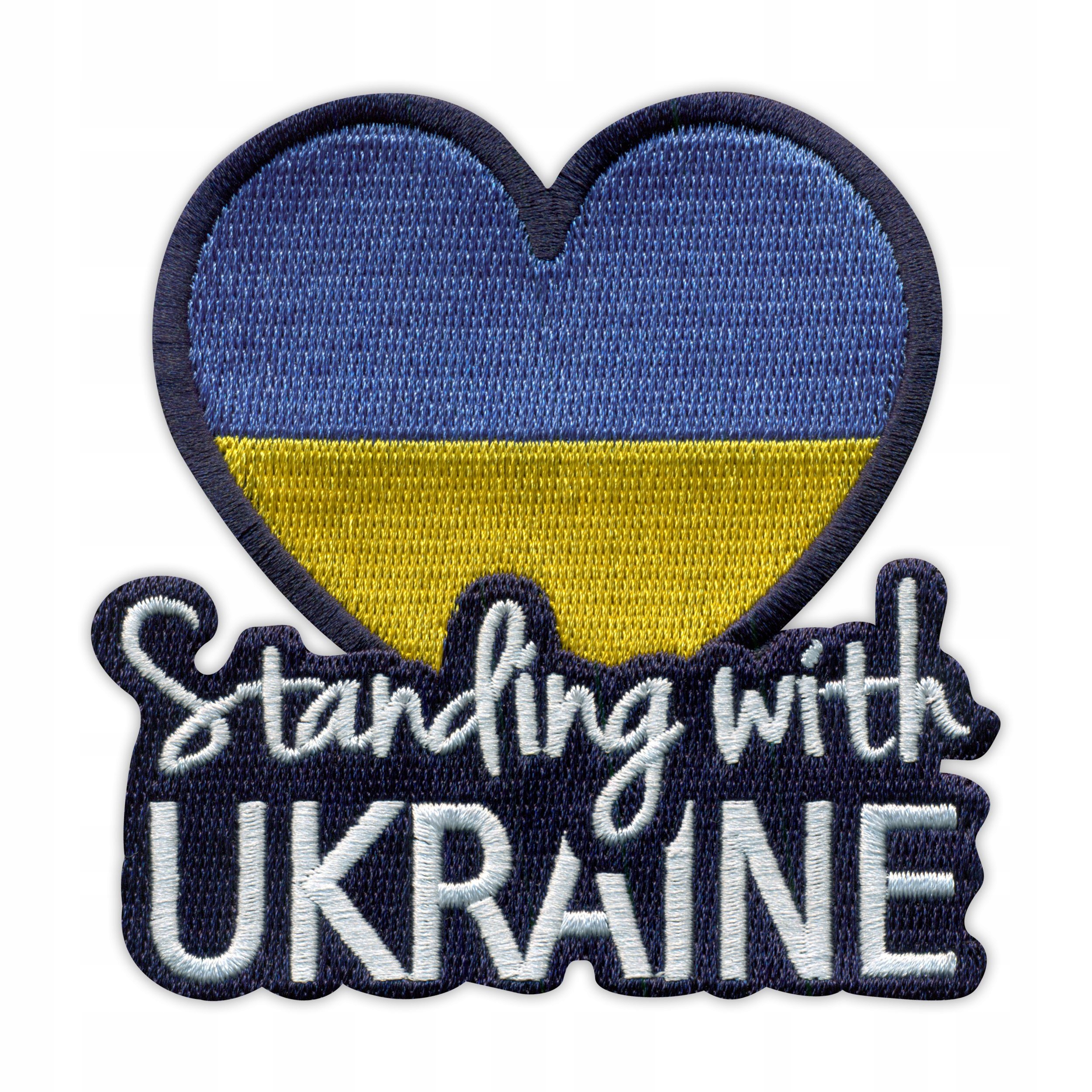 

Naszywka Standing with Ukraine z sercem, Ukraina