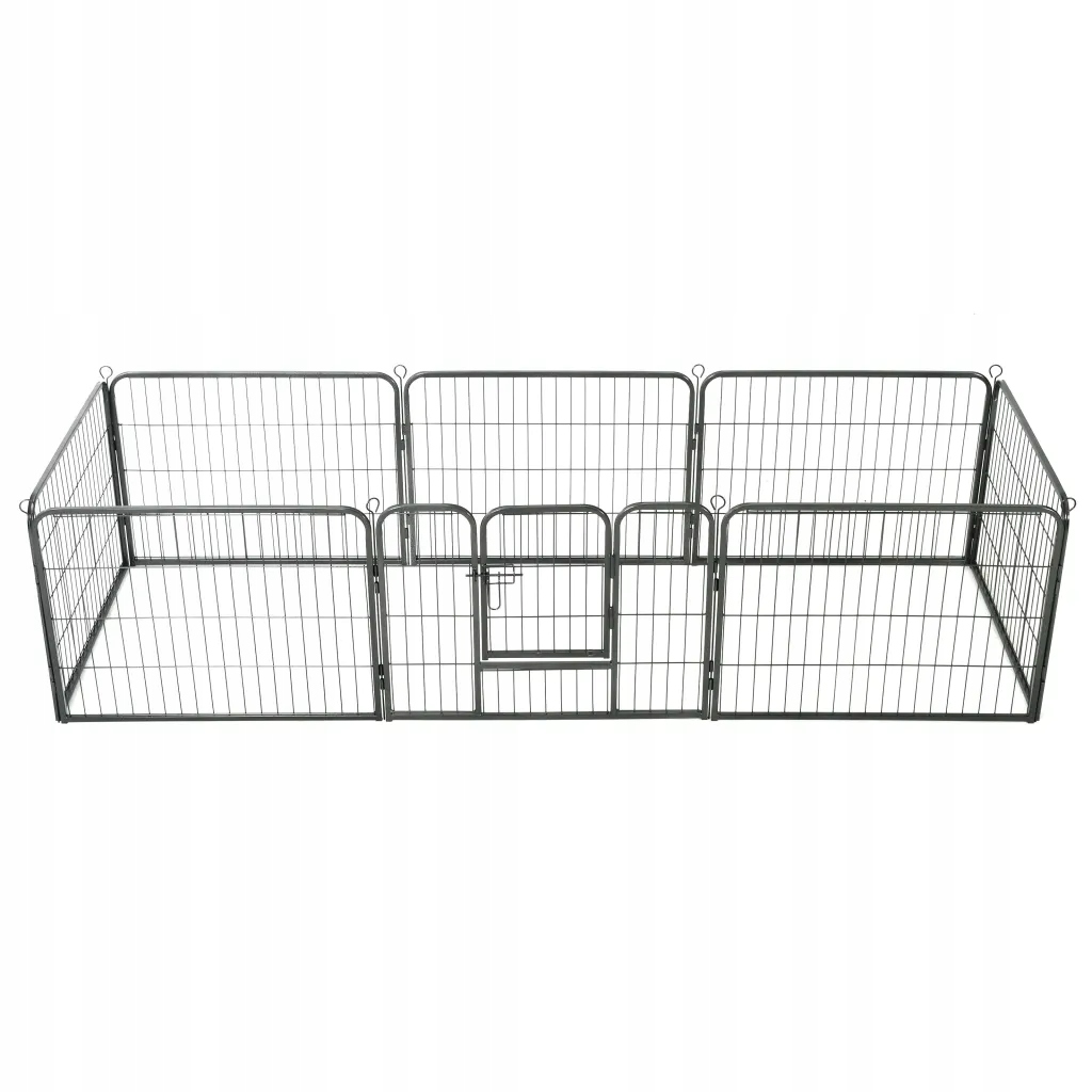 Levně Ohrádka pro psy 8 panelů ocelová 60 x 80 cm černá