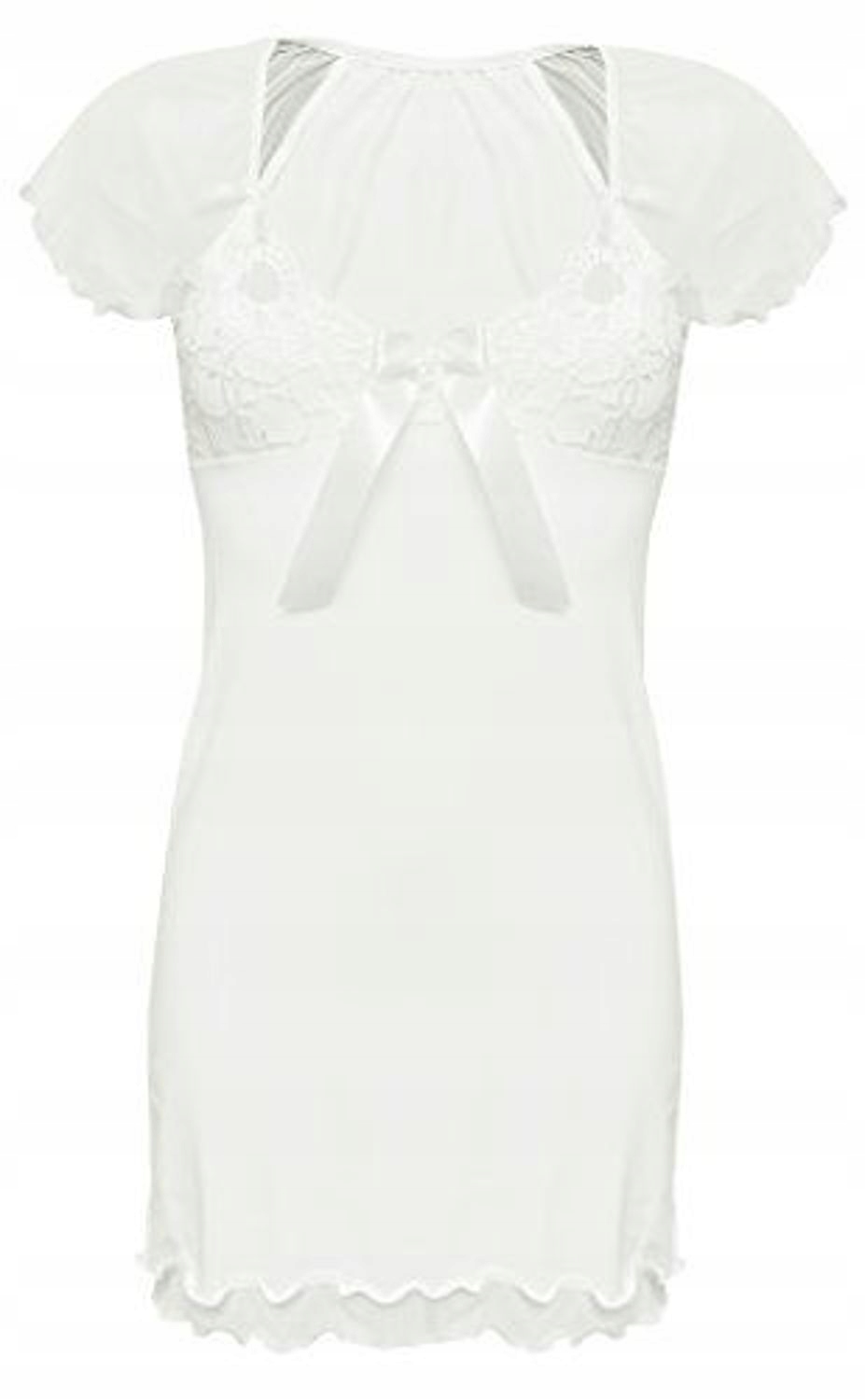 IRINA dKAREN Koszulka nocna z tiulem *S* ecru Rozmiar S