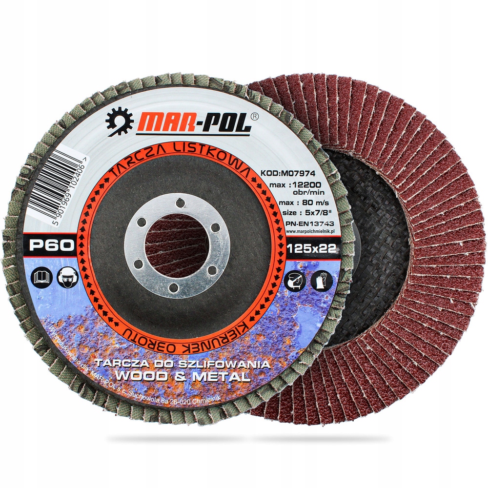 

Ściernica do Szlifowania Metalu Listkowa 125mm