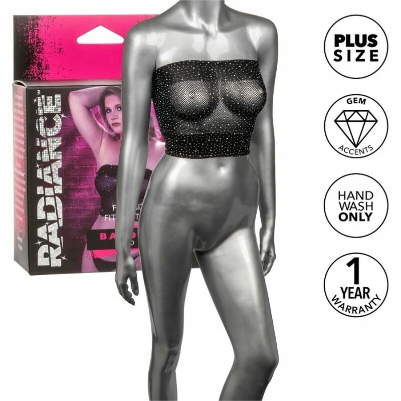 CalExotics Radiance Top Plus Size 3X z Kryształkami, siateczka