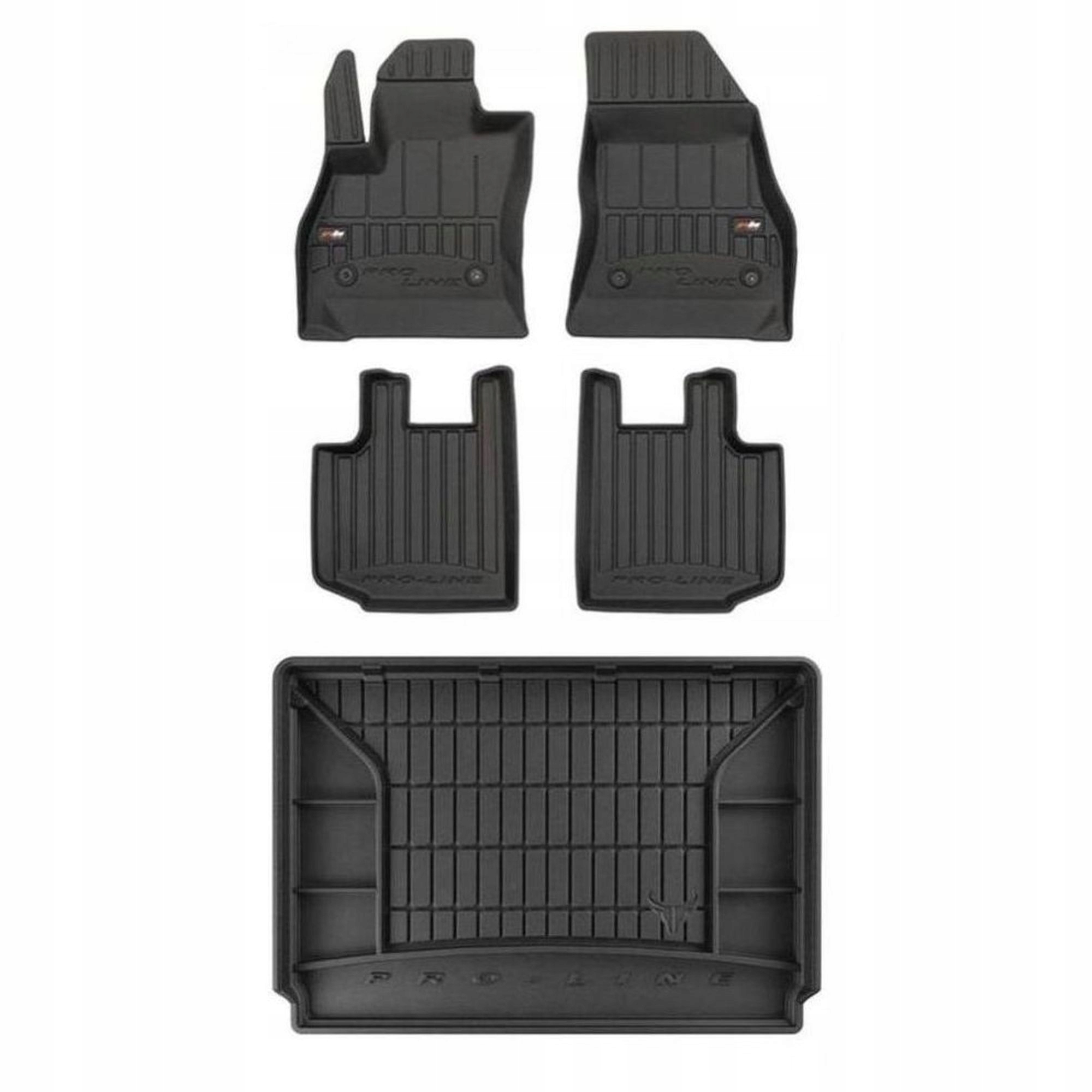 3D gumová sada koberců a rohožek Fiat 500L 2012-2022, verze Trekking