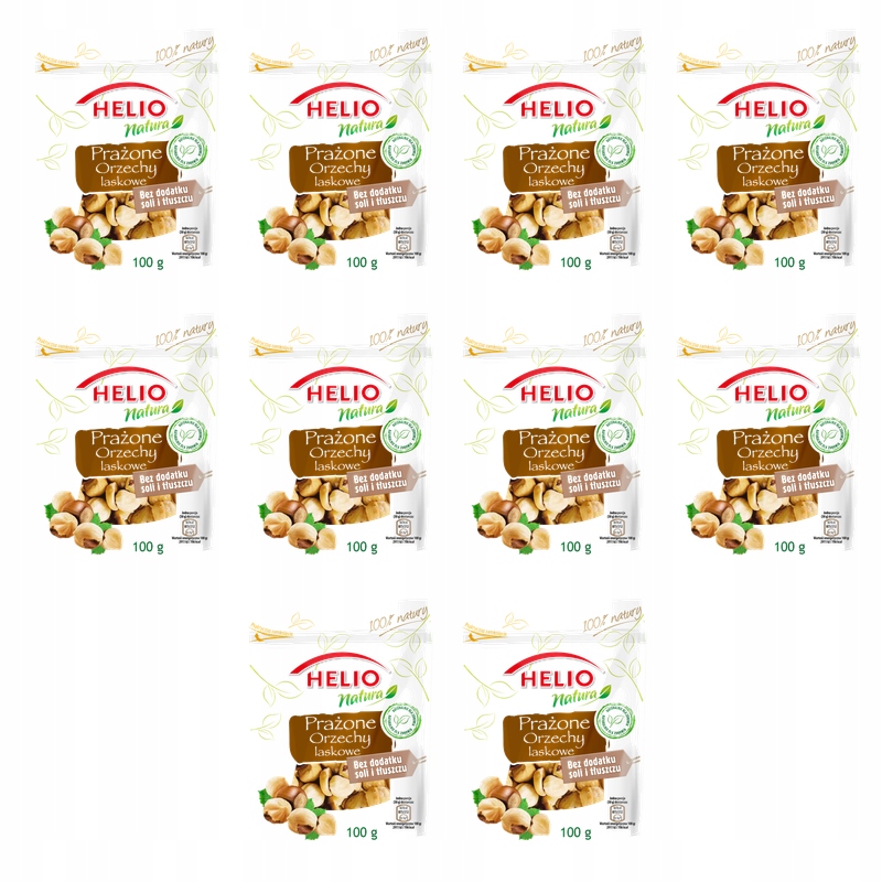 Pražené lískové ořechy 100 g Helio Natura X10