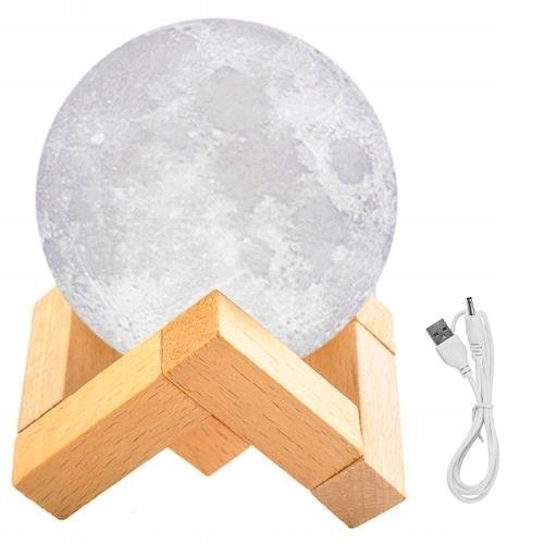 

Lampka Nocna Świecący Księżyc 3D Lapa Moon Light