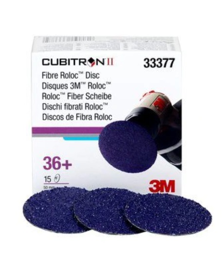 3M 33377 Cubitron II Roloc fibrowy 50mm P36+, 15 szt