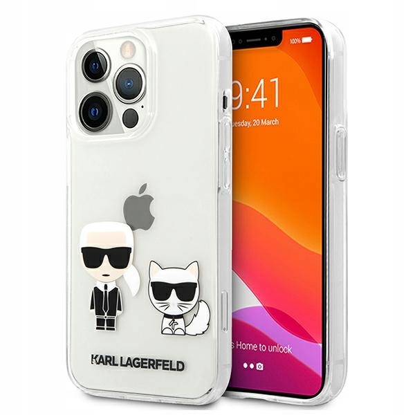 Pouzdro Karl Lagerfeld Průhledné Karl & Choupette Pro Iphone 13 Pro
