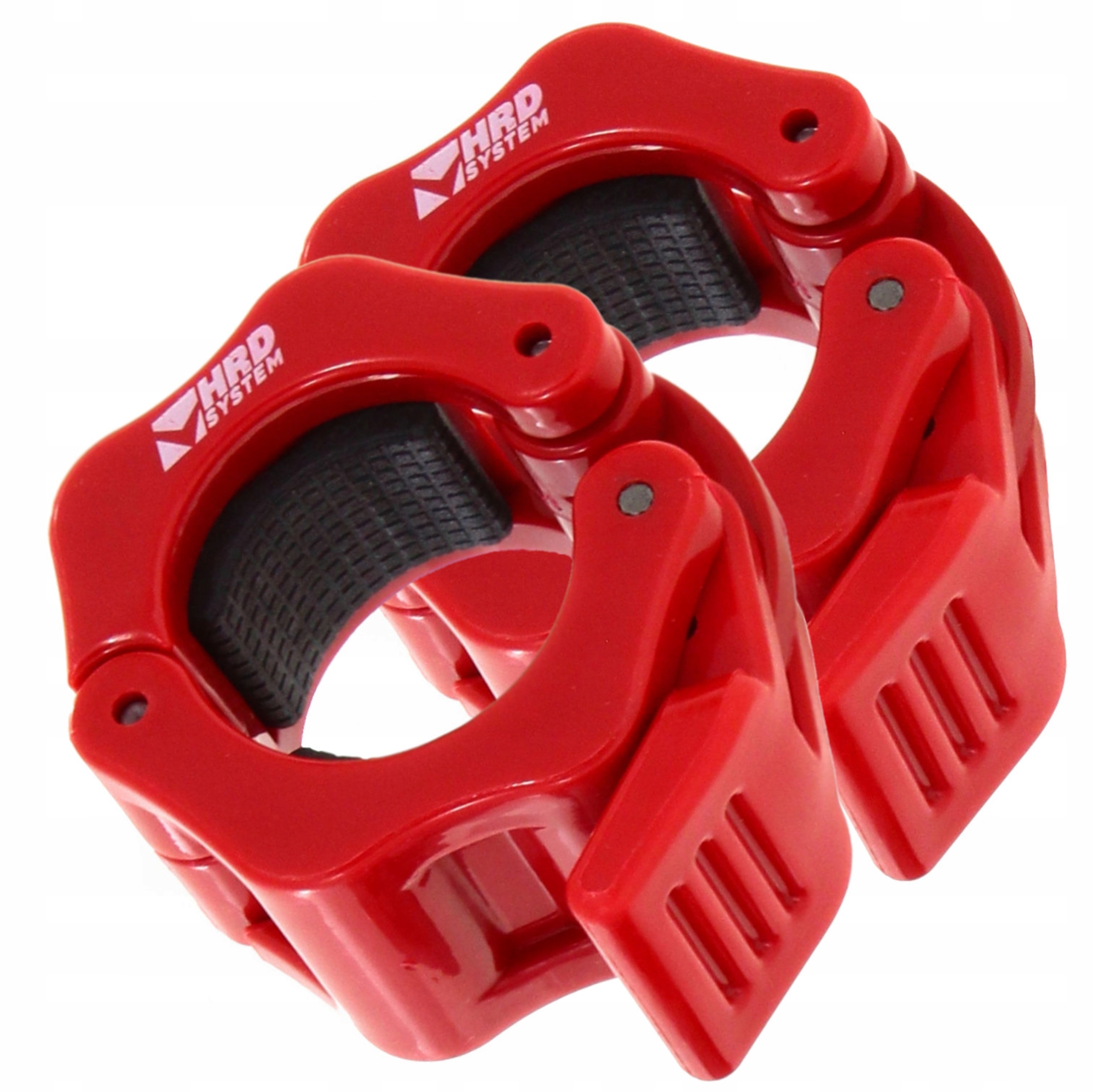 HRD SYSTEM ZACISKI SZCZĘKOWE QR NA GRYF 30MM KLAMROWE CZERWONE KOMPLET