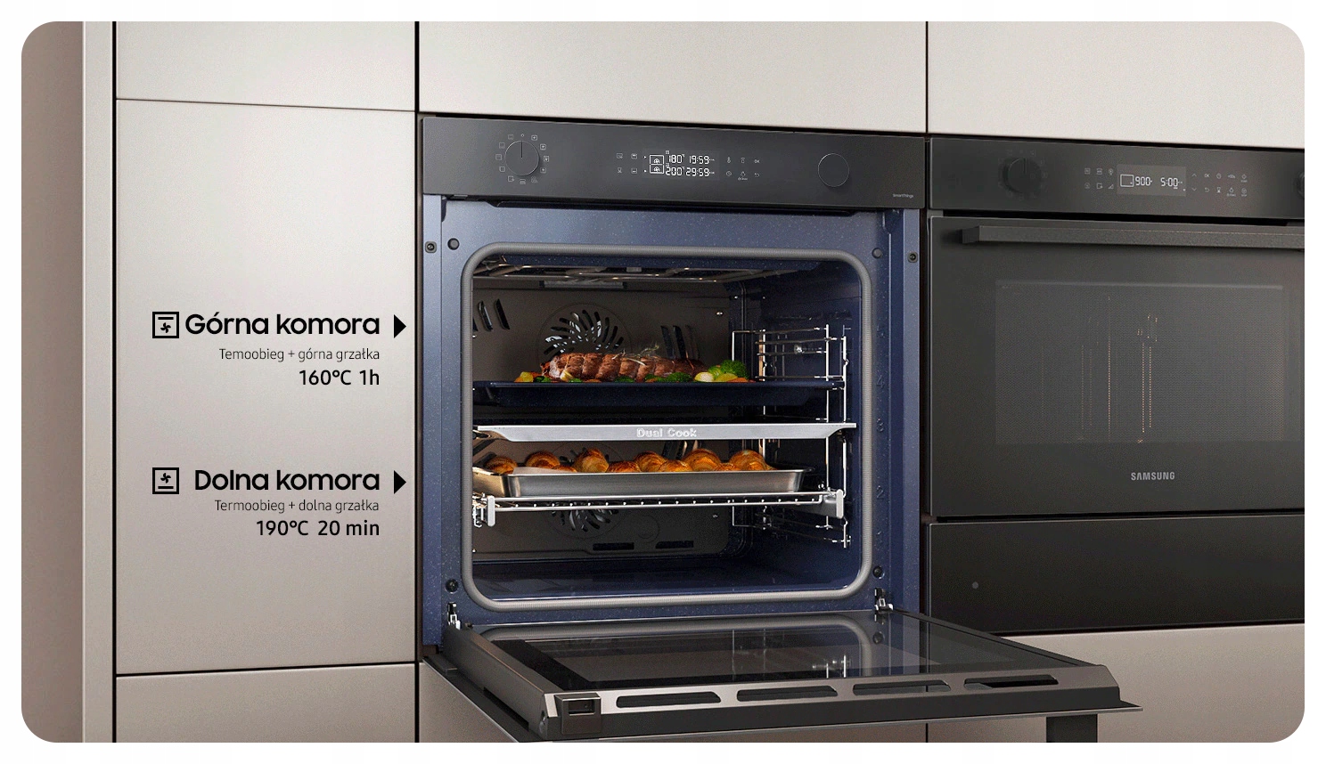Piekarnik SAMSUNG NV7B44251AK DualCook 76L Model NV 7B44251AK