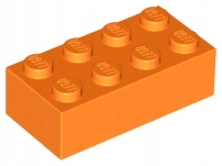 

Lego 3001 Klocek 2x4 pomarańczowy Nowy (2g)