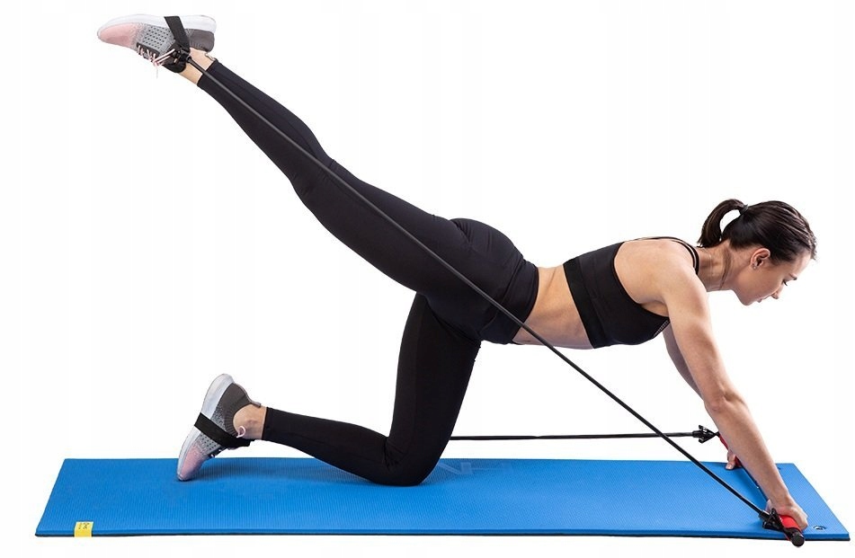 DRĄŻEK DO ĆWICZEŃ PILATESU HMS GUMY TAŚMY OPOROWE Długość 91 cm