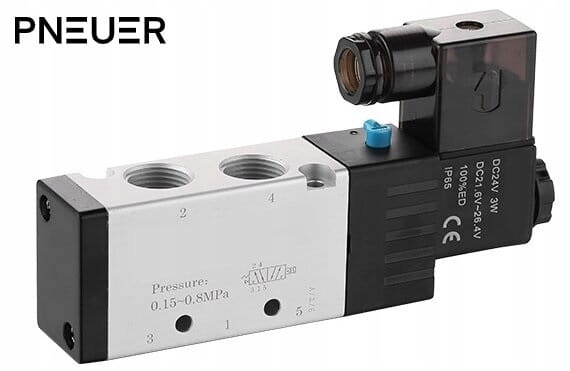 Elektroventil 5/2 monostabilní G 1/4" 24 V DC