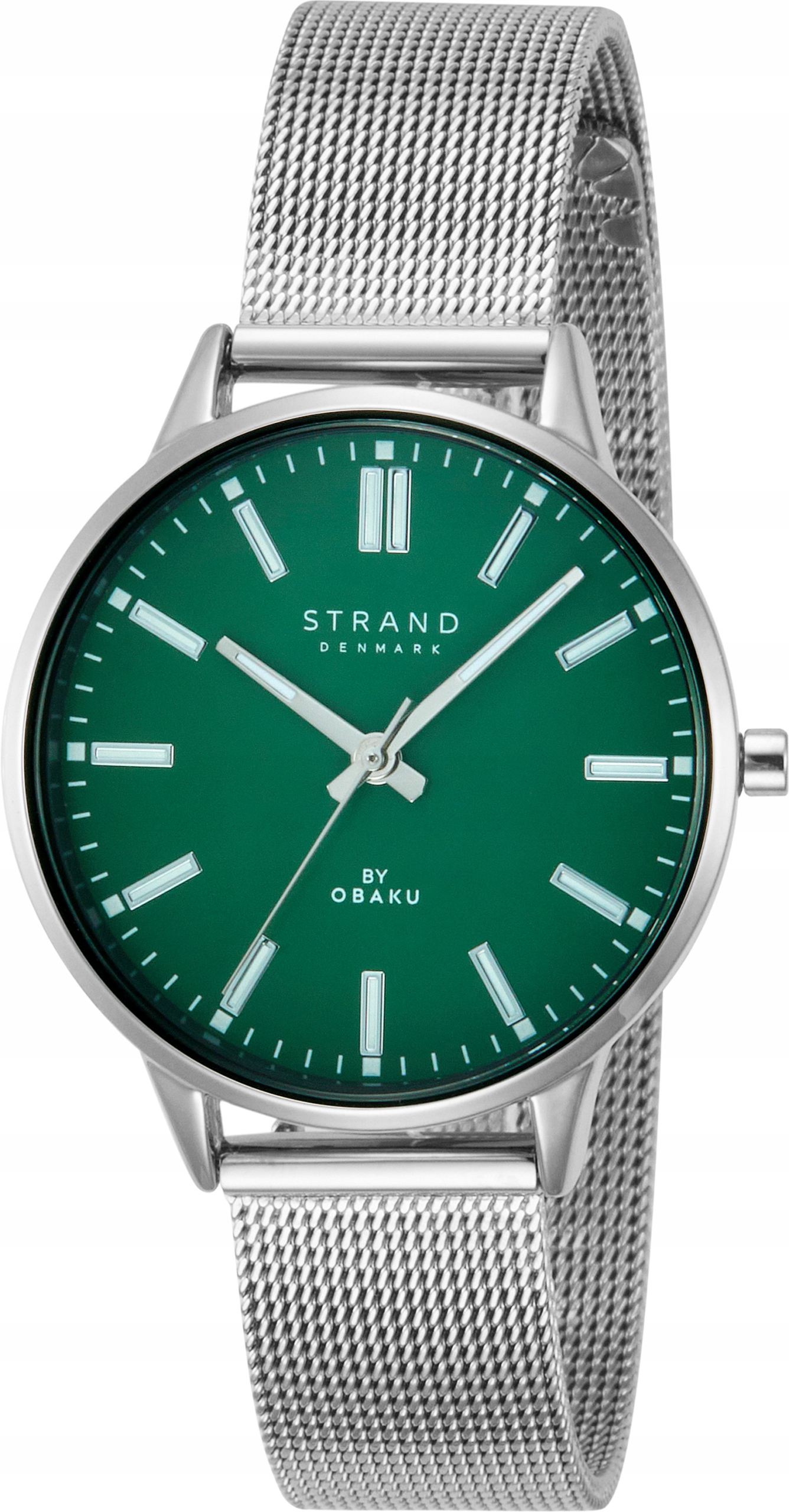 Nové Originální dámské hodinky Strand by Obaku S747LXCEMC stříbrné, zelené