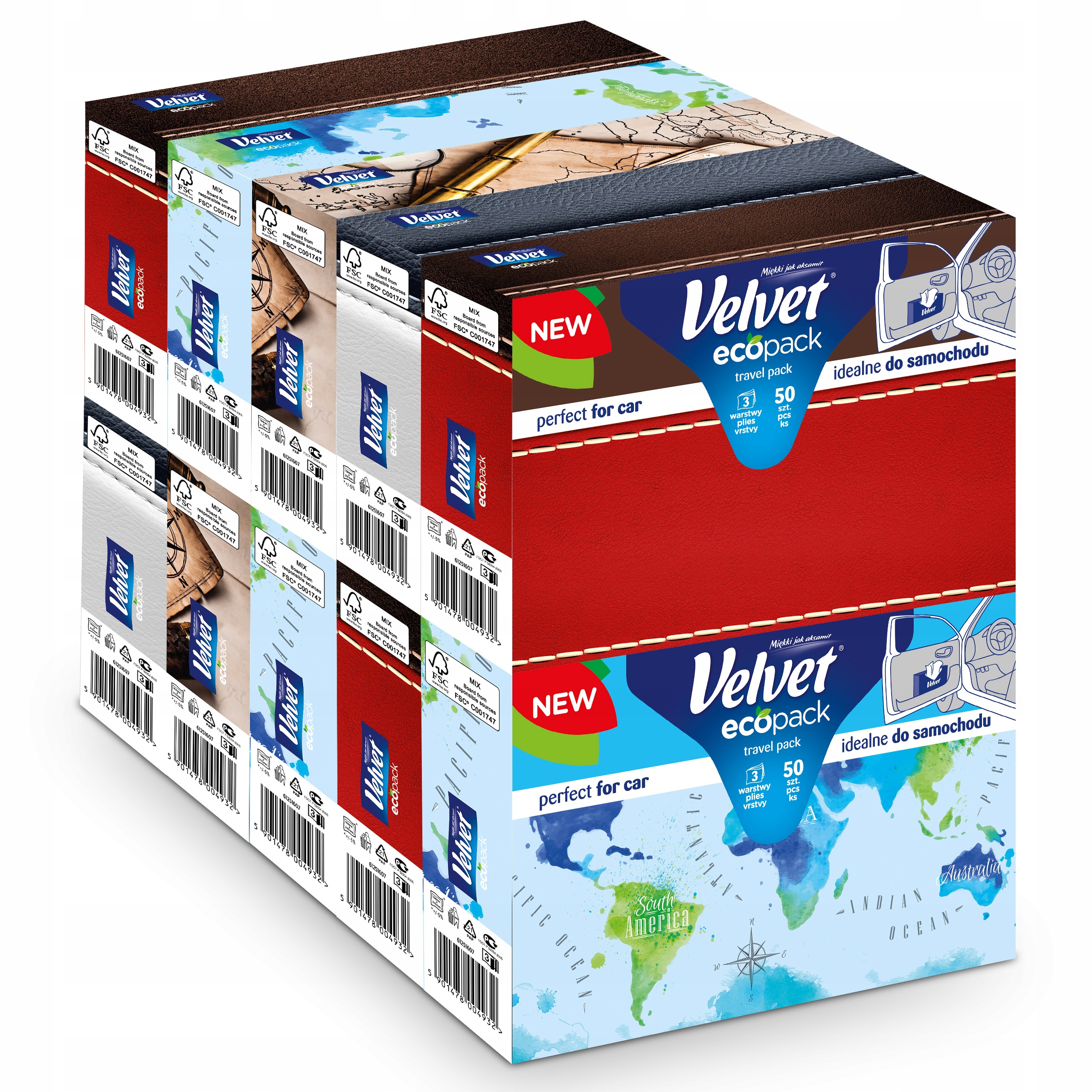 

Velvet chusteczki Travel Pack 10 opak.