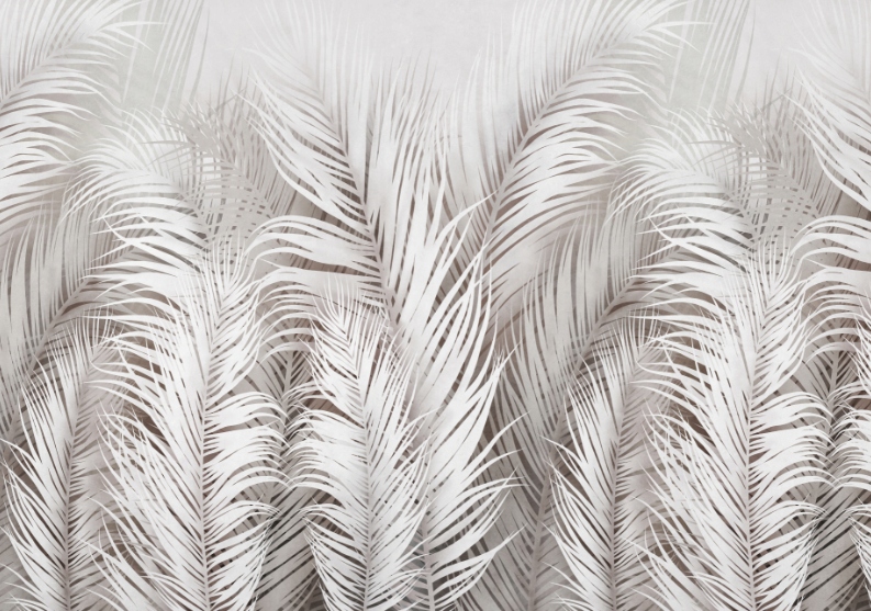 Fototapeta Bílé listy palmy do obývacího pokoje 400 x 280 cm flizelina 230 g