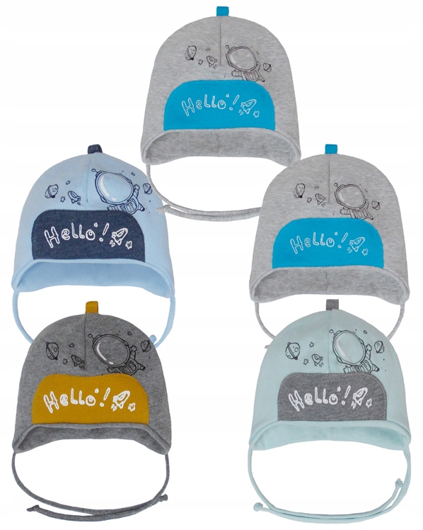 

Czapka Wiązana Jesień Wiosna Szary 40-42