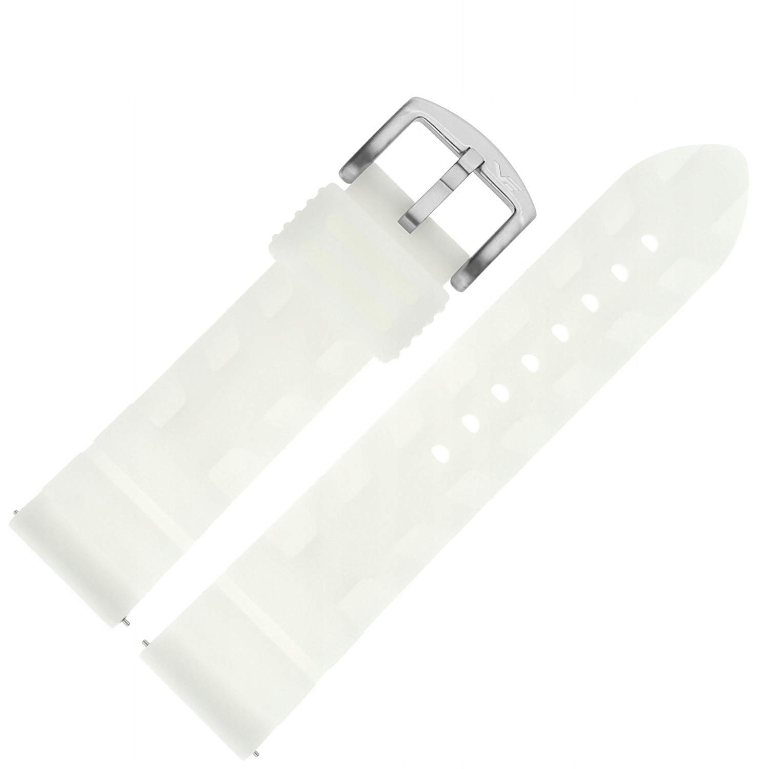 Pásek Expedition Silikon (A735) bílý, svítící, ocelový.